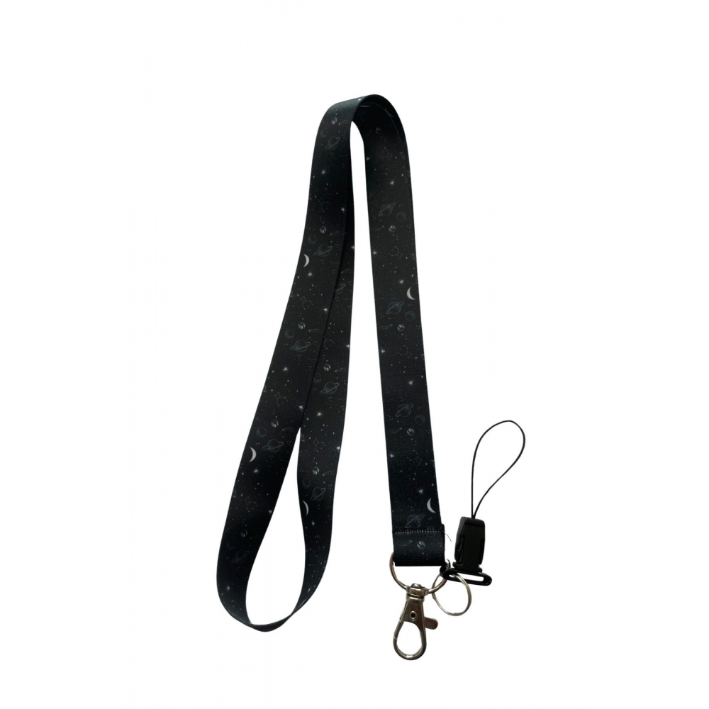 Galaksi Takım Yıldızı Boyun Ipi Ve Siyah Yatay Kartlık