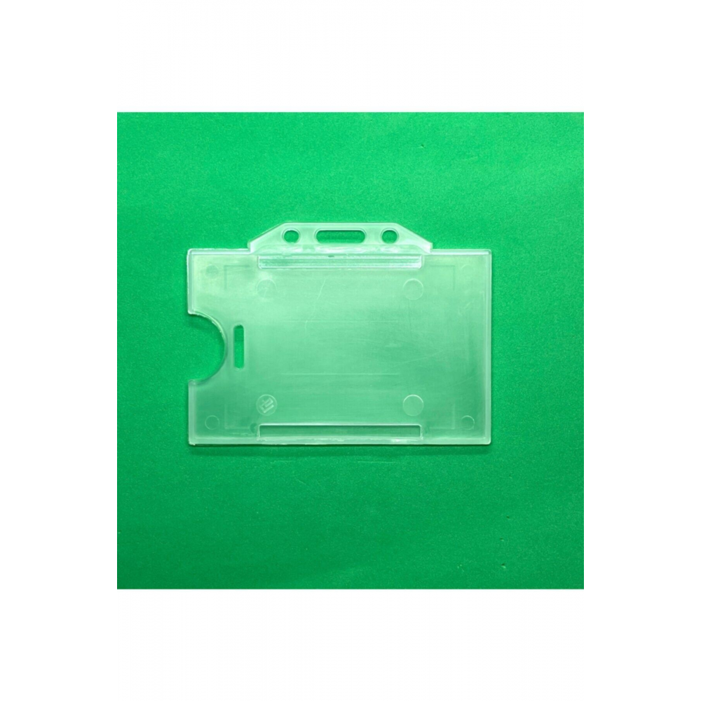 Yaka Kartı Kılıfı Kart Koruyucu Şeffaf Yaka Kartlığı Yatay