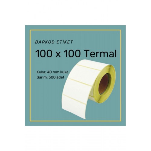100x100 Termal Barkod Etiket Koli Etiketi (500 SARIM) Kargo Etiketi