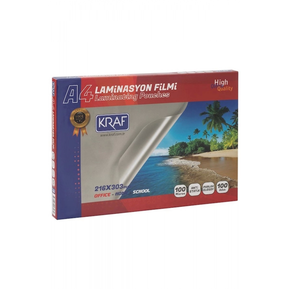 Laminasyon Filmi Parlak A4 100 Mic 100'lü 2120