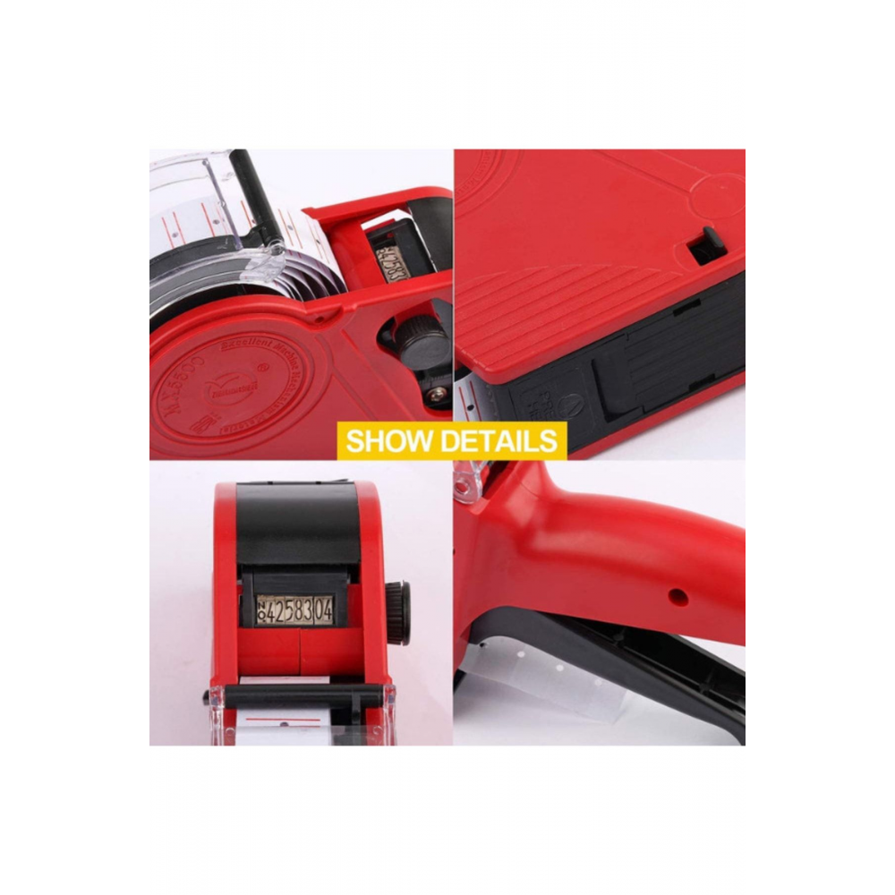 Sekiz Haneli Fiyat Etiket Makinesi, 5000 Adet Beyaz Fiyat Etiketi Ve 1 Adet Yedek Kartuş.