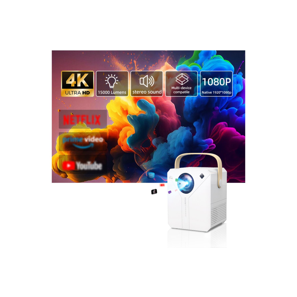 4K Ultra HD Android Projektör – Taşınabilir Ev Sineması Deneyimi