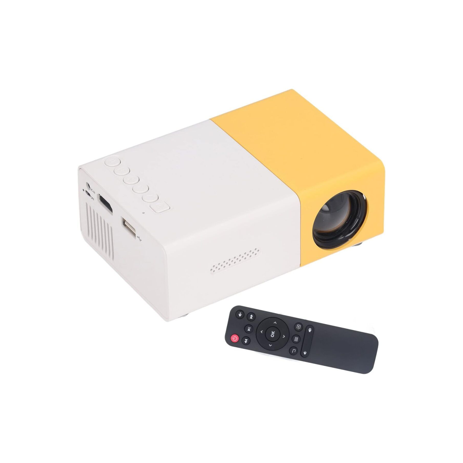 Taşınabilir Mini Film Projektörü, 24?60 inç Büyük Ekranlı TFT LCD Ekran 1920x1080 Çözünürlük USB ile