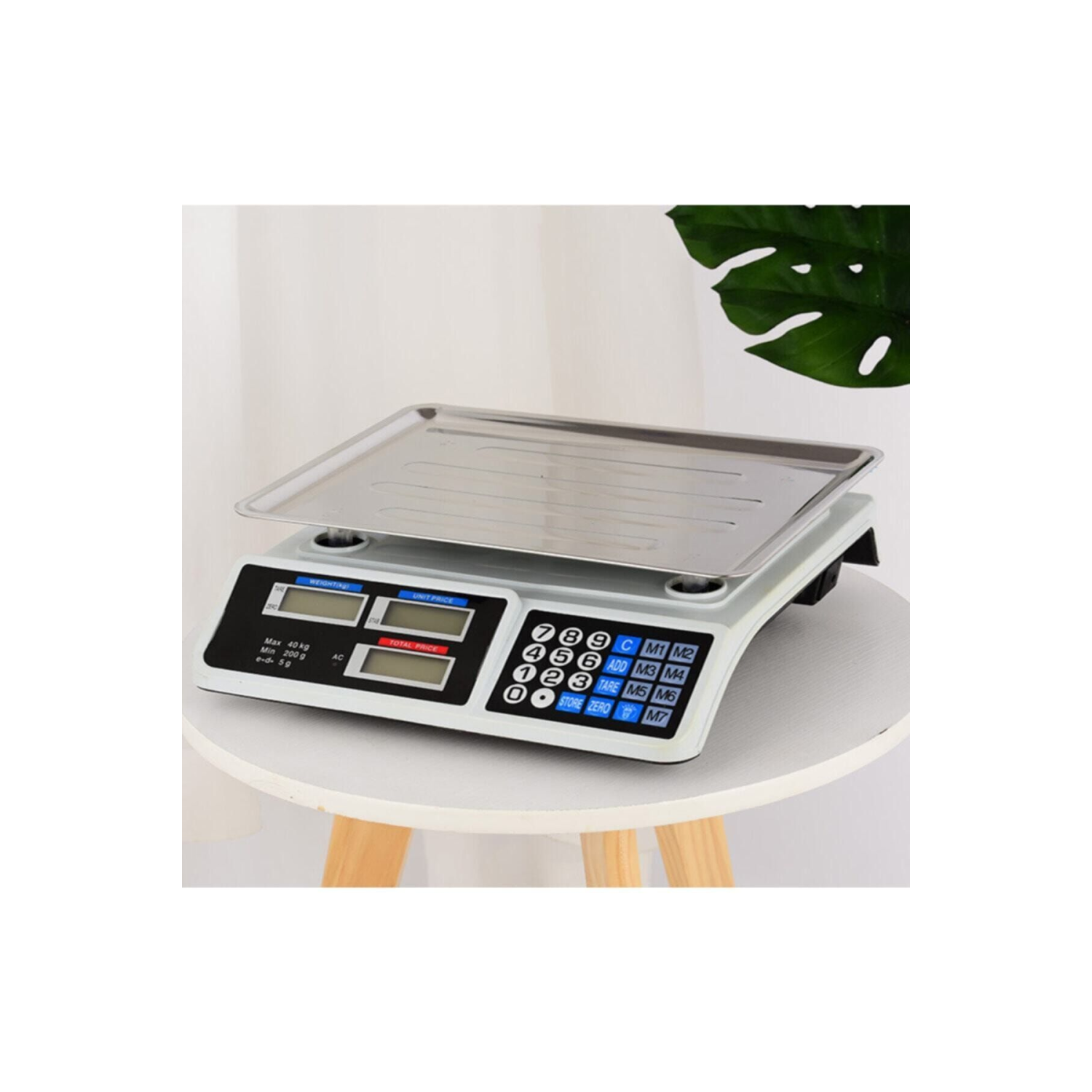 40 Kg Şarjlı Elektronik Dijital Hassas Mutfak Manav Bakkal Kasap Terazisi Çukur Kefeli