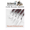 Çelik Spatül 5 Li Set Resim Ve Heykel Çelik Spatula Esnek Çelik Palet Bıçağı Pasta Spatulası 1 Paket