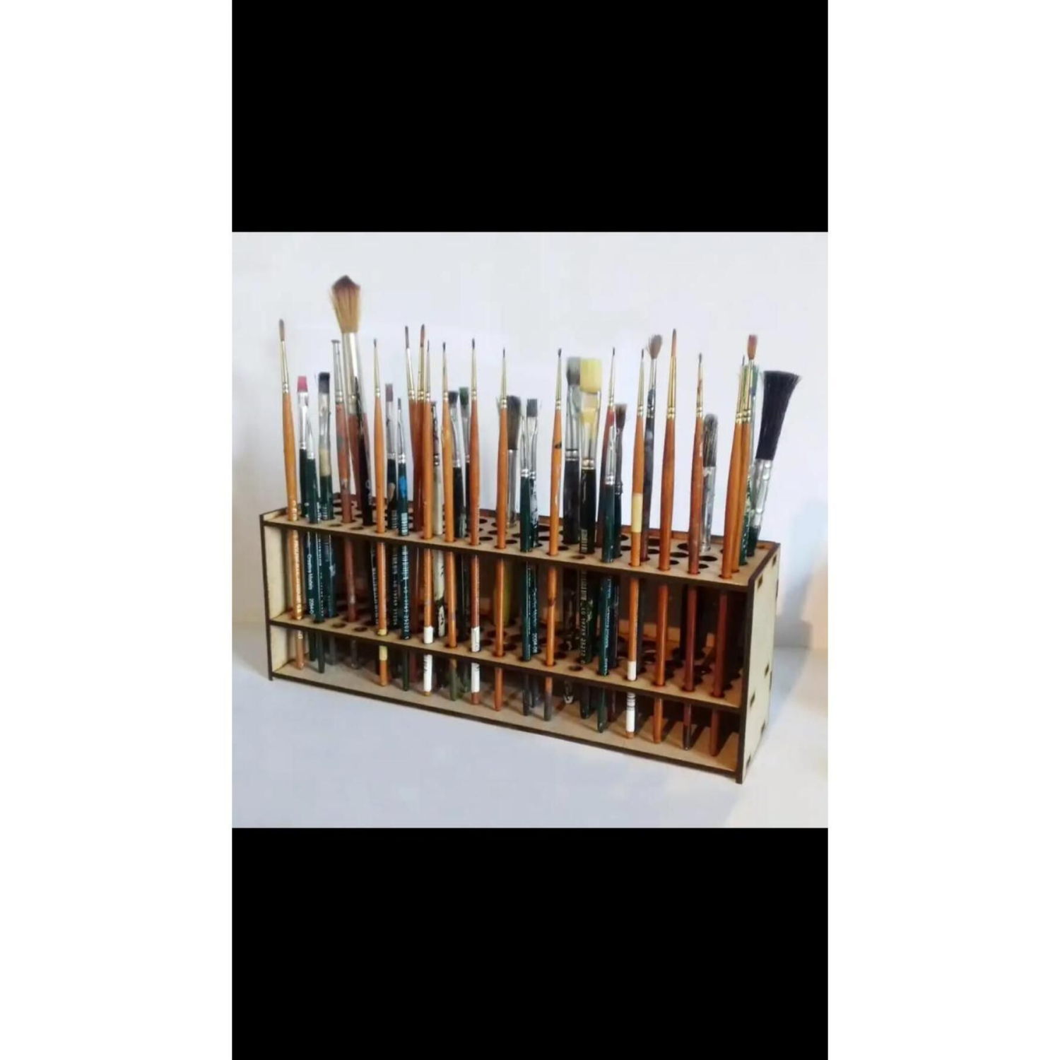 Fırçalık 3mm Kahverengi-akçaağaç Ve Iki Renkli Mdf 52 Adet Delikli 25,5*7*10mm