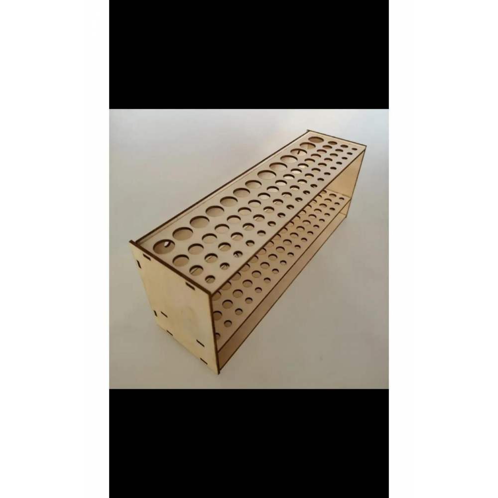 Fırçalık 3mm Kahverengi-akçaağaç Ve Iki Renkli Mdf 52 Adet Delikli 25,5*7*10mm