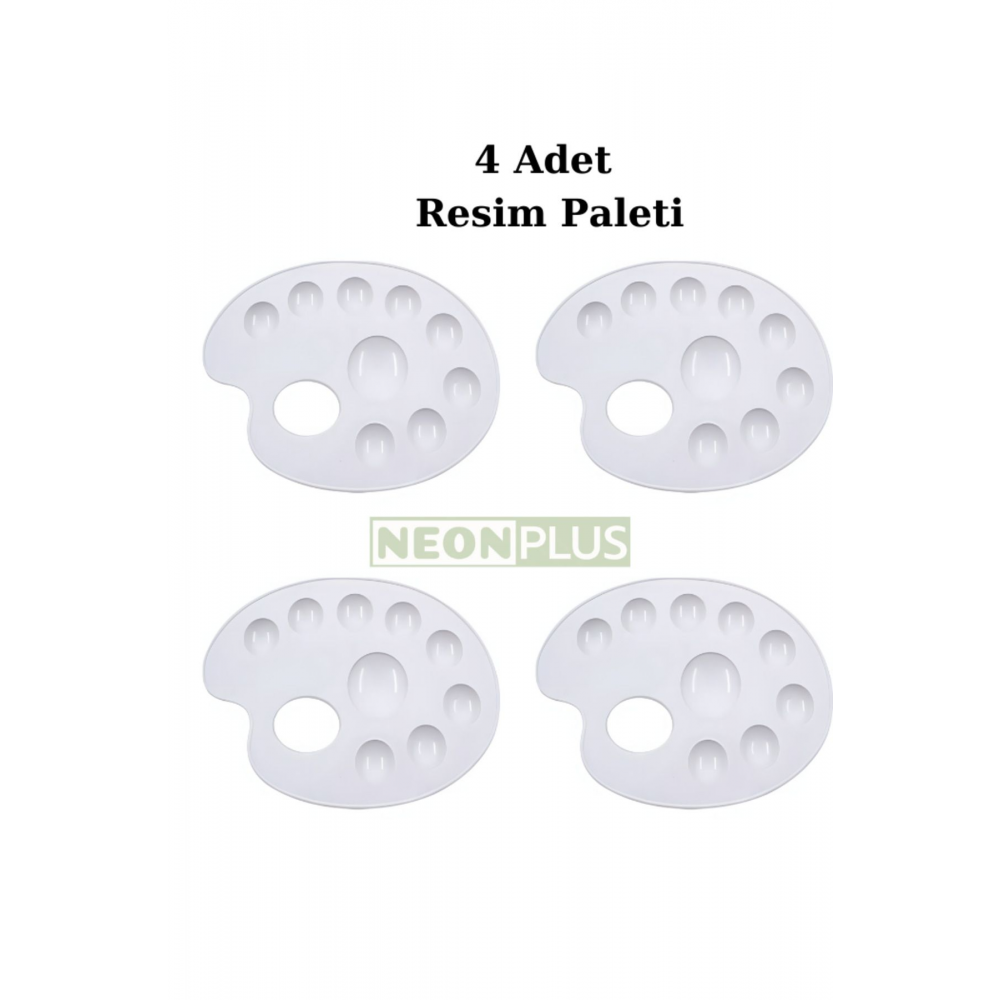 Resim Paleti 4 Adet, Boya malzemeleri