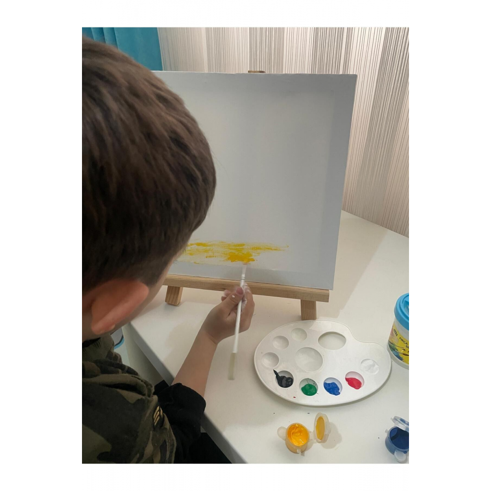 RESİM PALETİ  beyaz 9 gözlü plastik palet