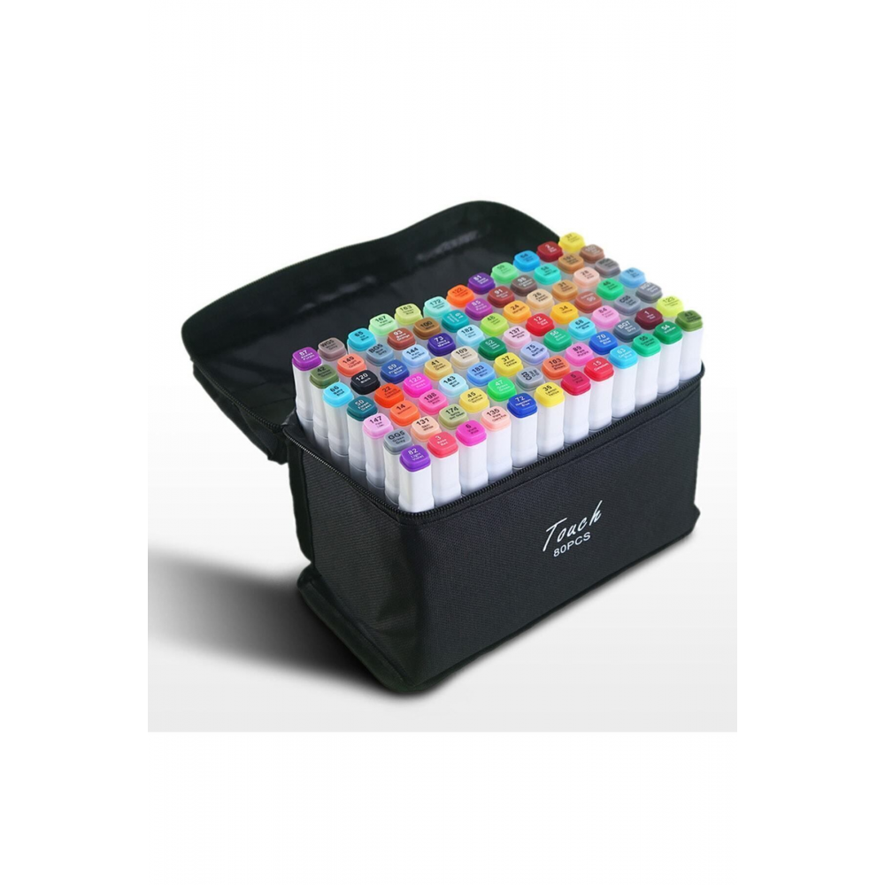 80 Renk Marker Kalem Seti Çift Taraflı