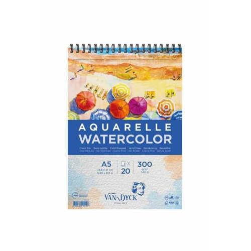 Aquarelle Watercolor Suluboya Resim Defteri A5 300 gr 20 Yp