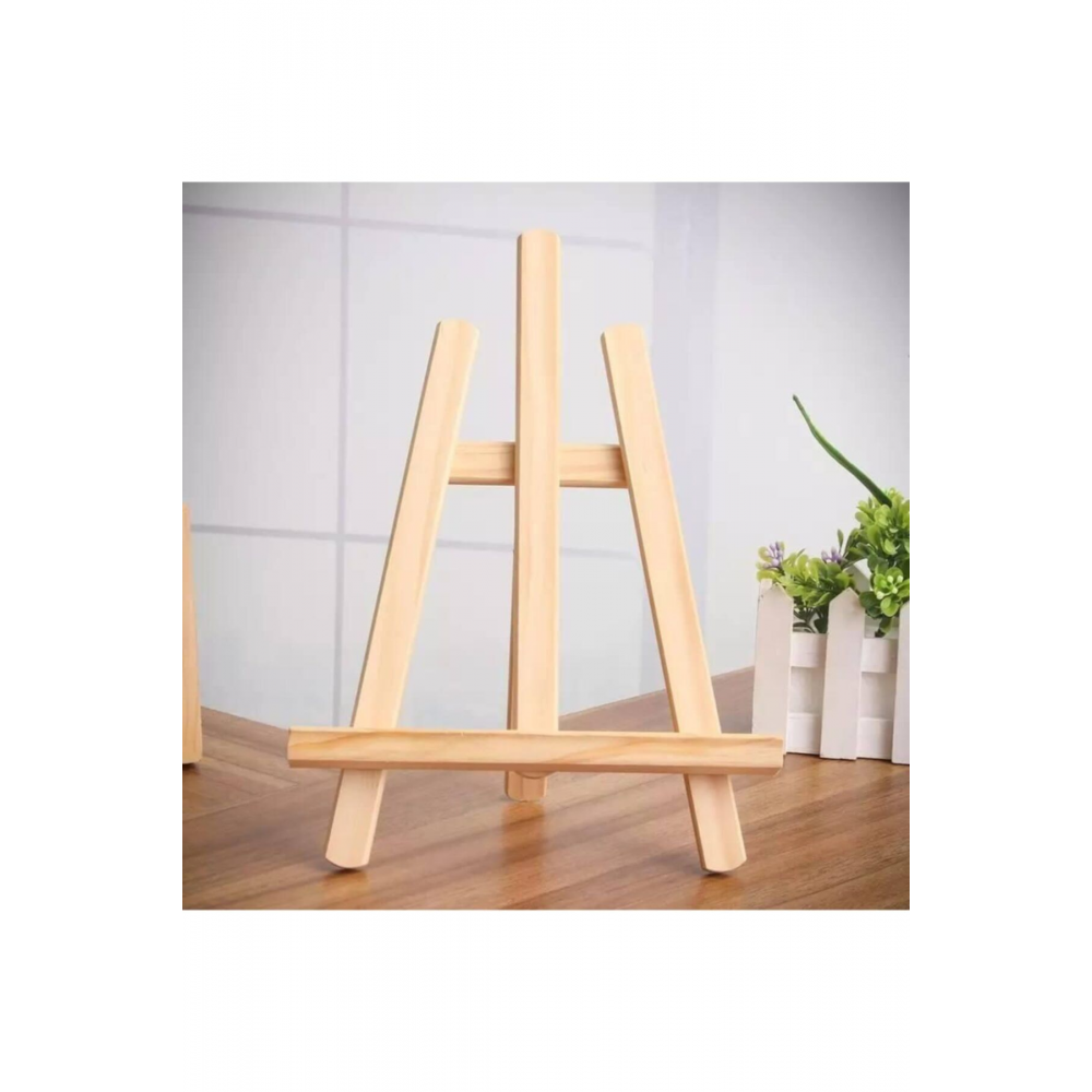 Masaüstü Şövale, Ahşap, Mini Şövale, Üç Ayaklı, Resim Şövalesi, Ressam Sehpası