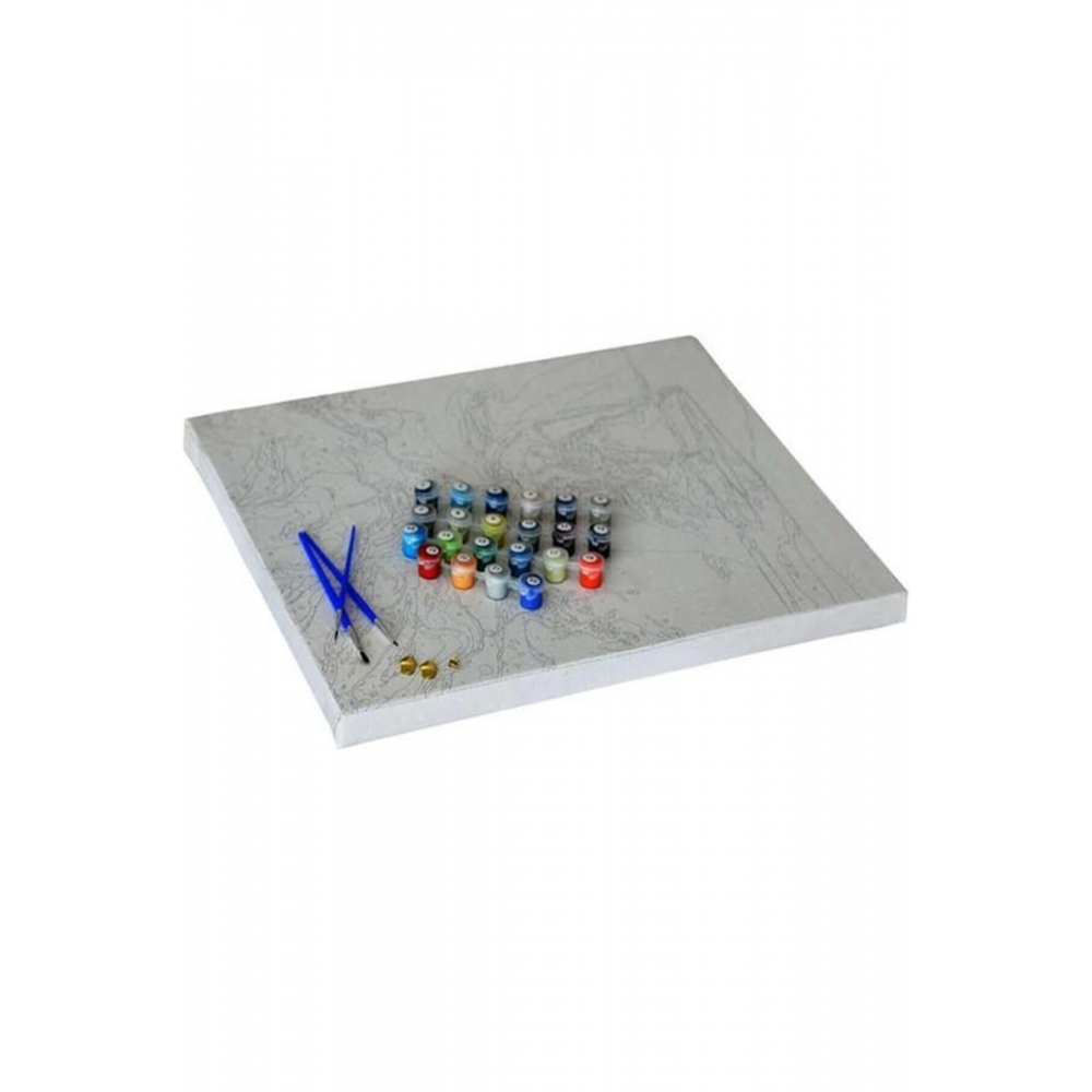 Düşen Melekler Sayılarla Boyama Seti 40x 50 Cm (TUVALE GERİLİ)