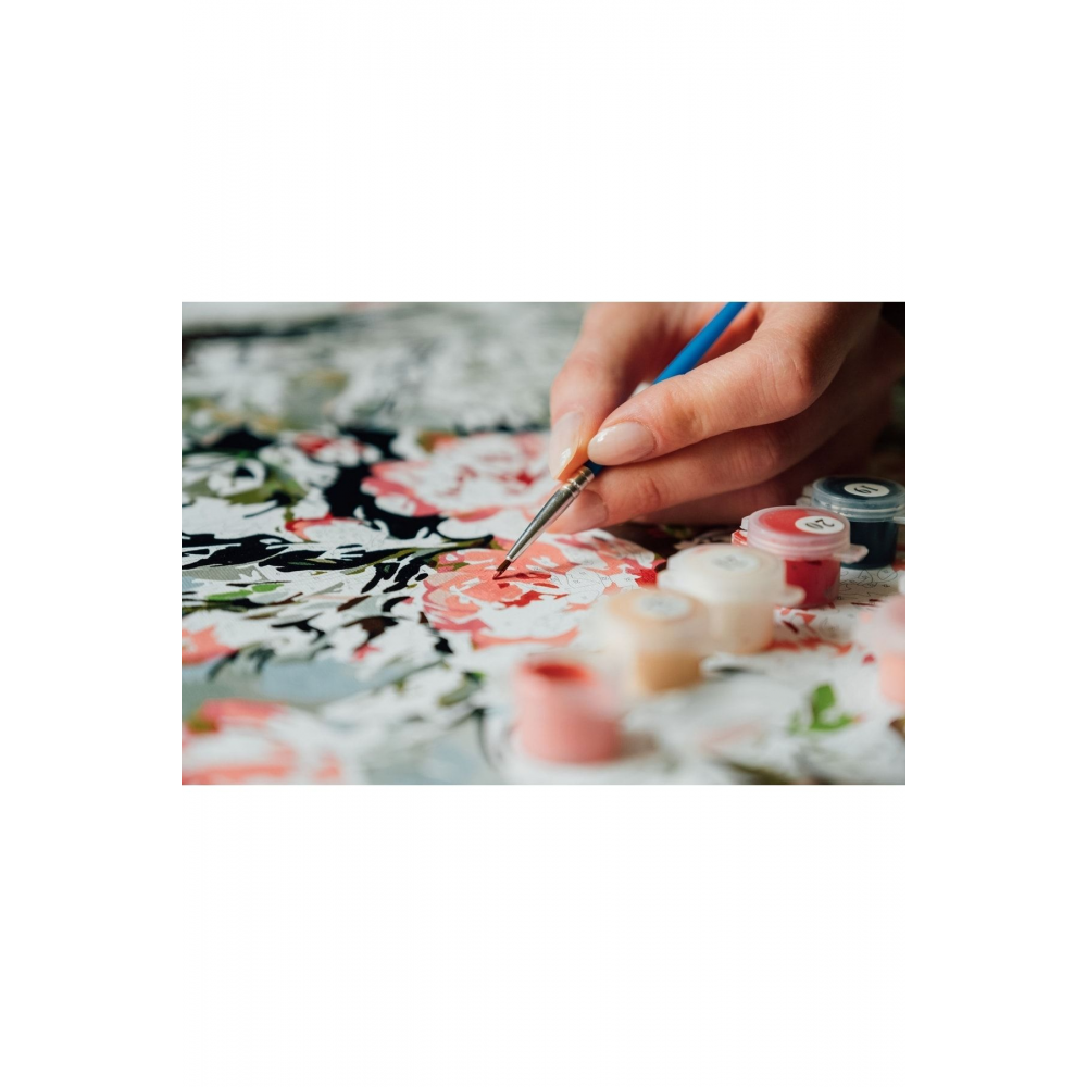 Sayılarla Boyama Hobi Seti Çerçeveli Numaralı Tuval Fırça Boya Dahil Kasnaklı 40x50 Cm