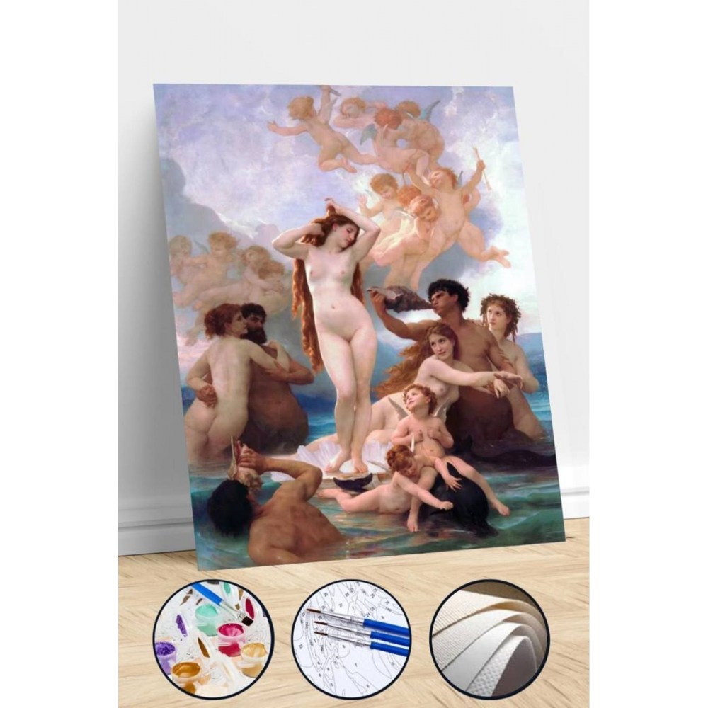 Sayılarla Boyama Seti Rulo Çerçevesiz Melekler 50x65 Cm