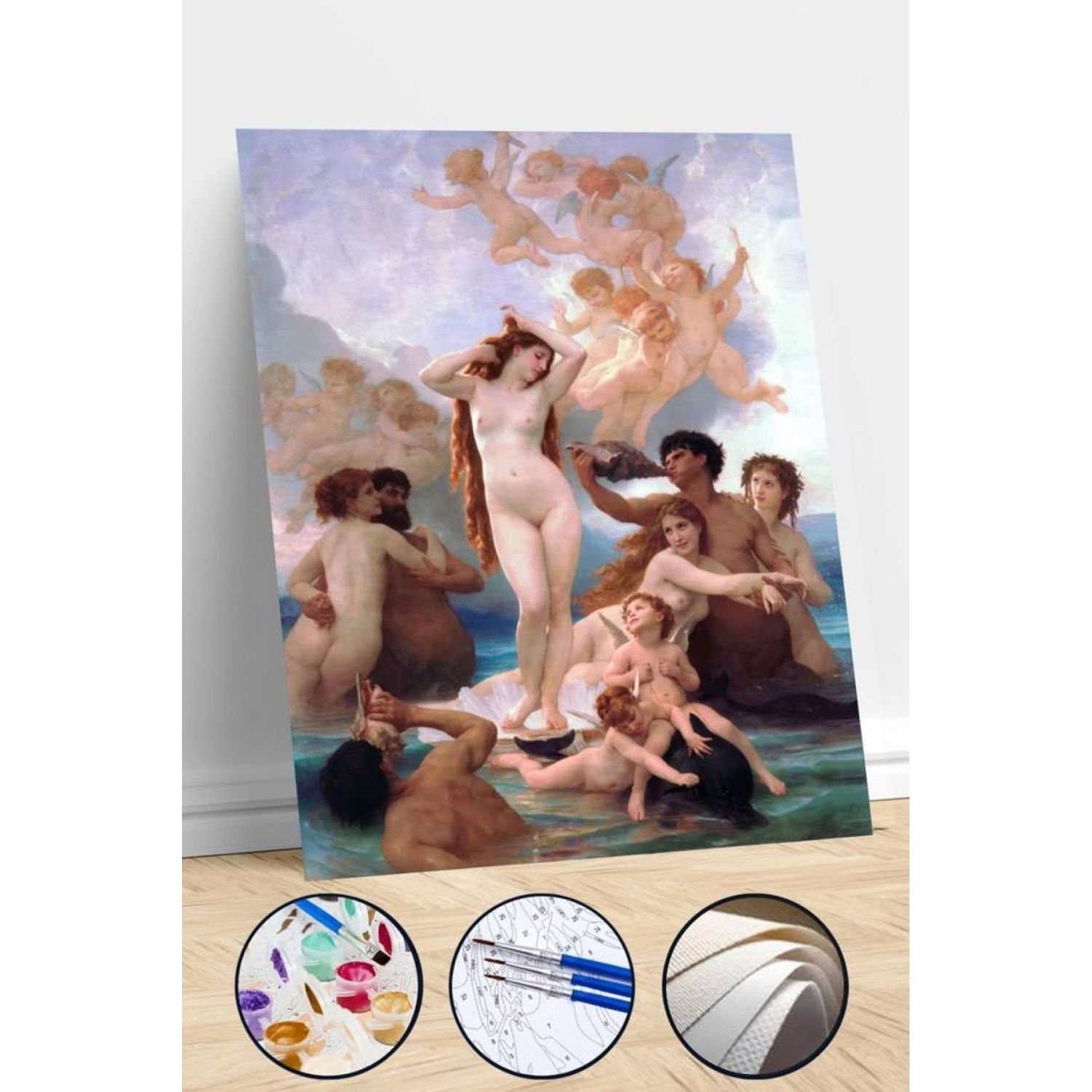 Sayılarla Boyama Seti Rulo Çerçevesiz Melekler 50x65 Cm