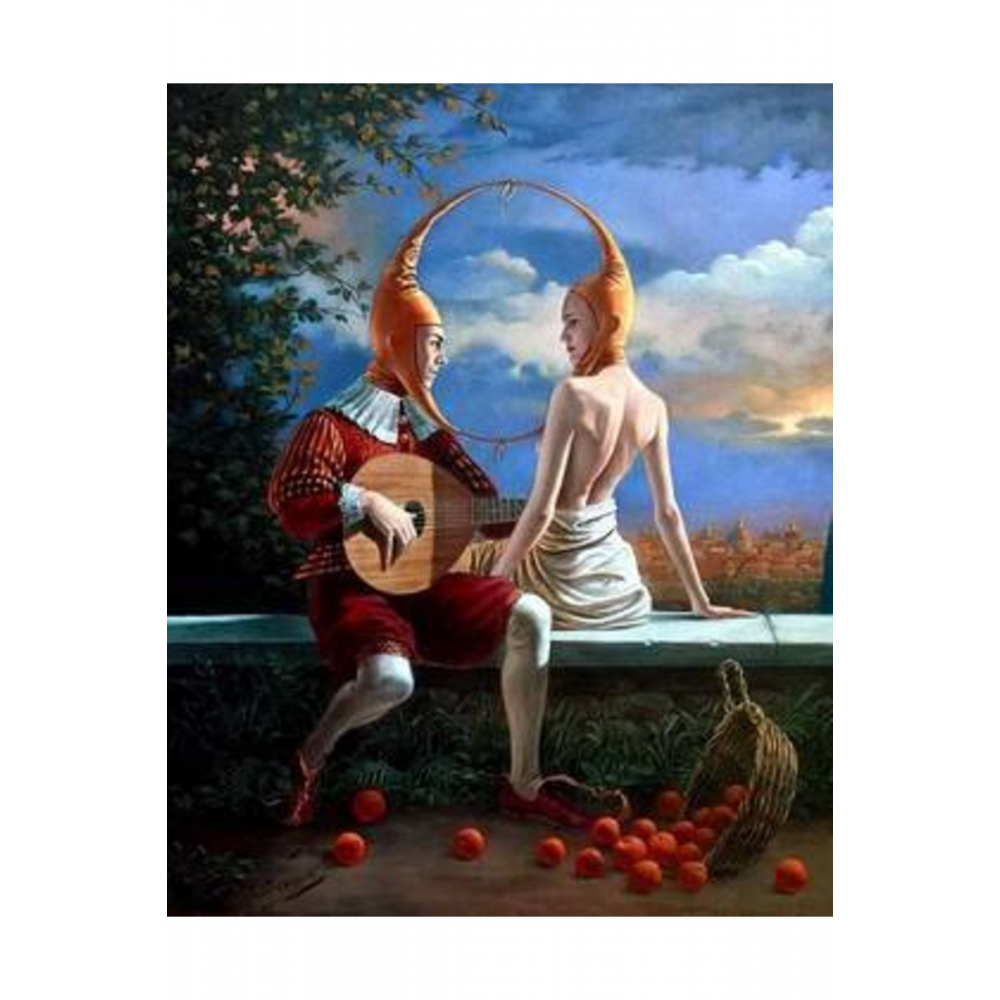 Sayılarla Boyama Seti Rulo Çerçevesiz Melekler 50x65 Cm