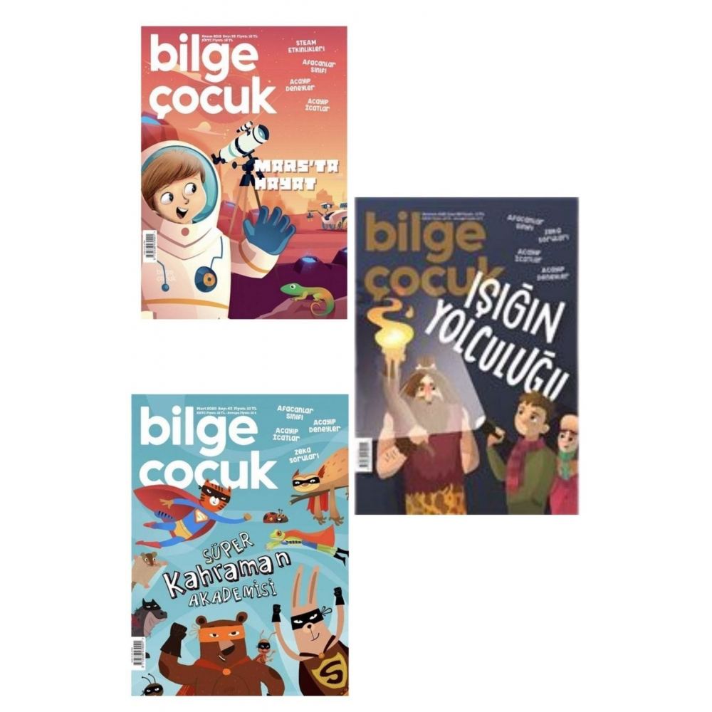 Süper Kahraman Akademisi - Mars'ta Hayat - Işığın Yolculuğu - 3 Dergi Tatil Seti