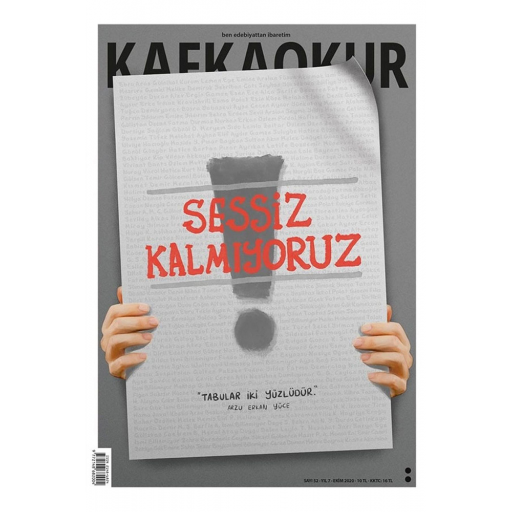 Kafkaokur Sayı 52 - Sessiz Kalmıyoruz - Ekim 2020