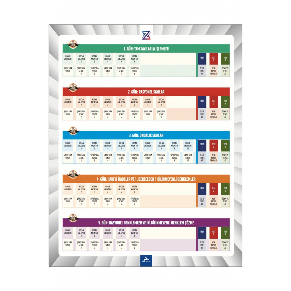 10 Günde Matematik Temel Atma Garanti - Bıyıklımatematik - Paraf Z Takımı