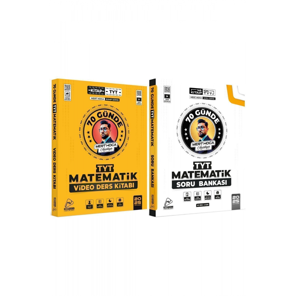 2025 Tyt 70 Günde Matematik Kampı Video Ders Kitabı Ve 70 Günde Tyt Matematik Soru Bankası Seti