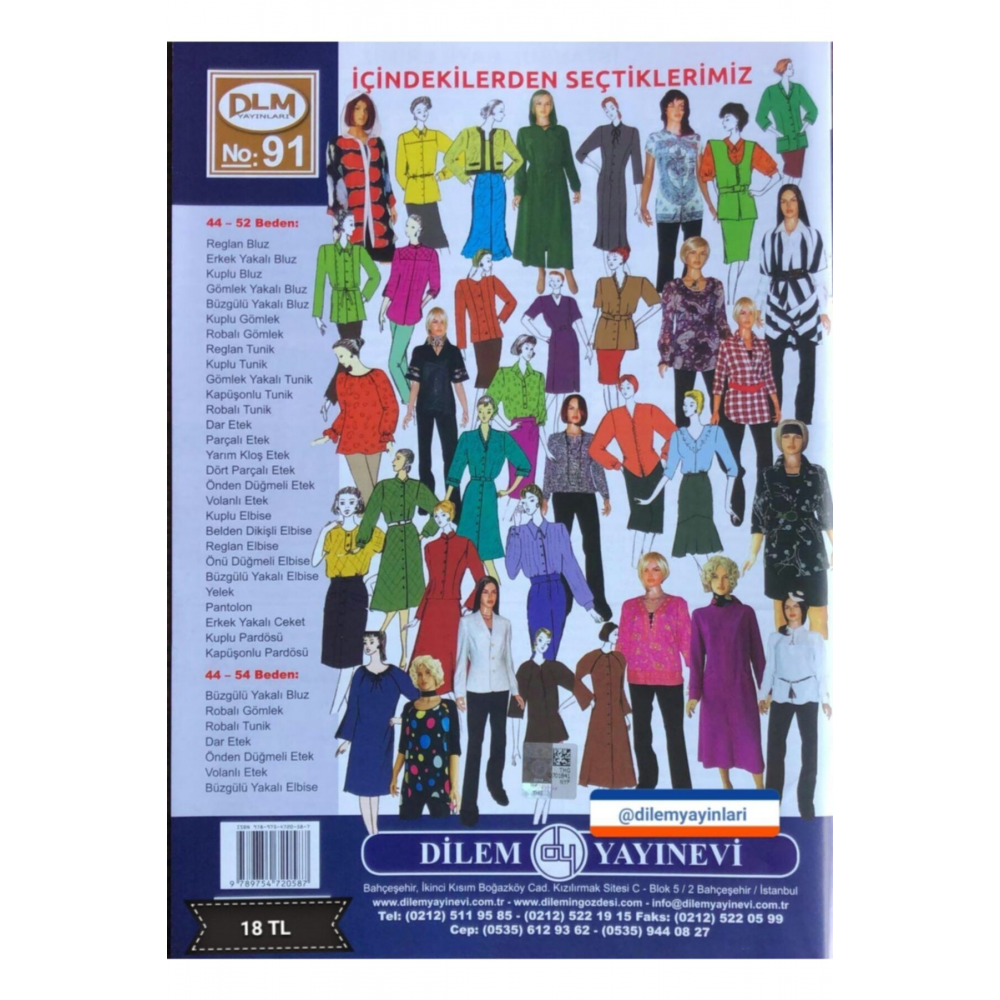 Güler Erkan Provasız Büyük Beden Giyim Kalıpları No:91