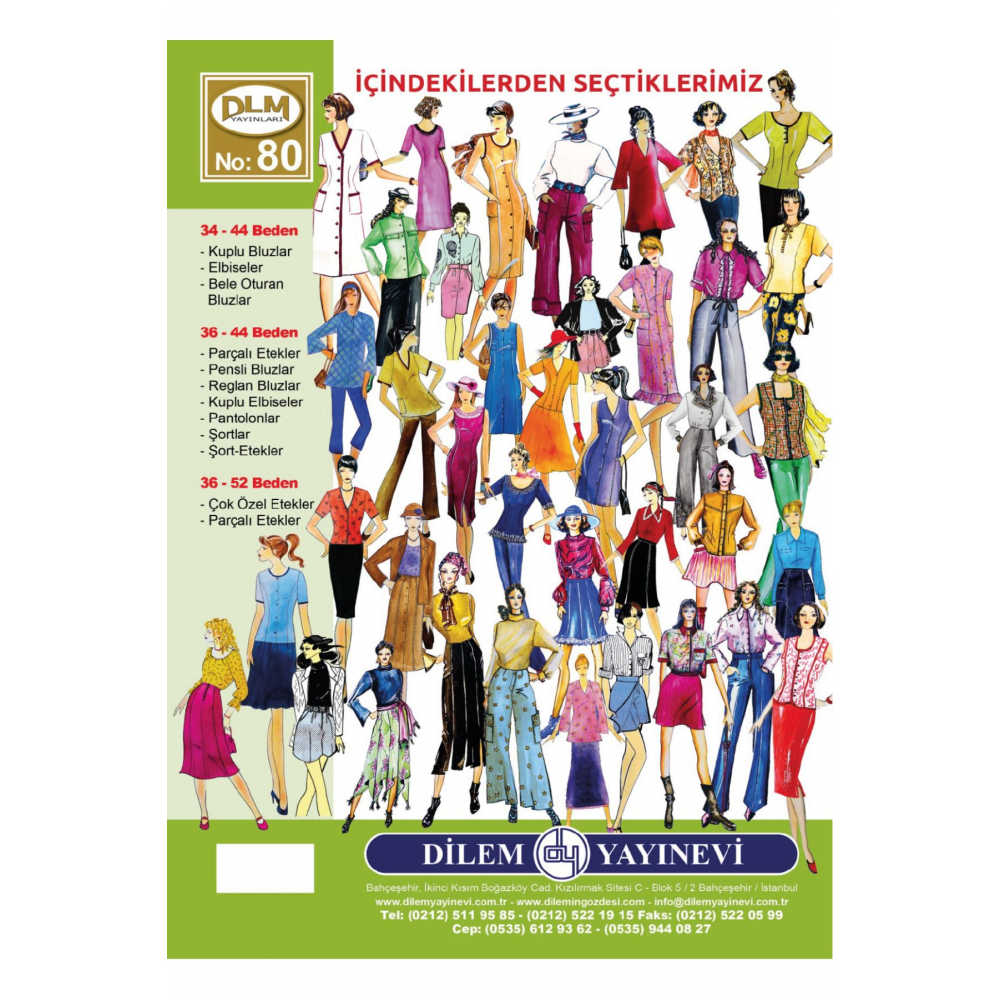 Provasız Her Çeşit Giyim Kalıpları No:80