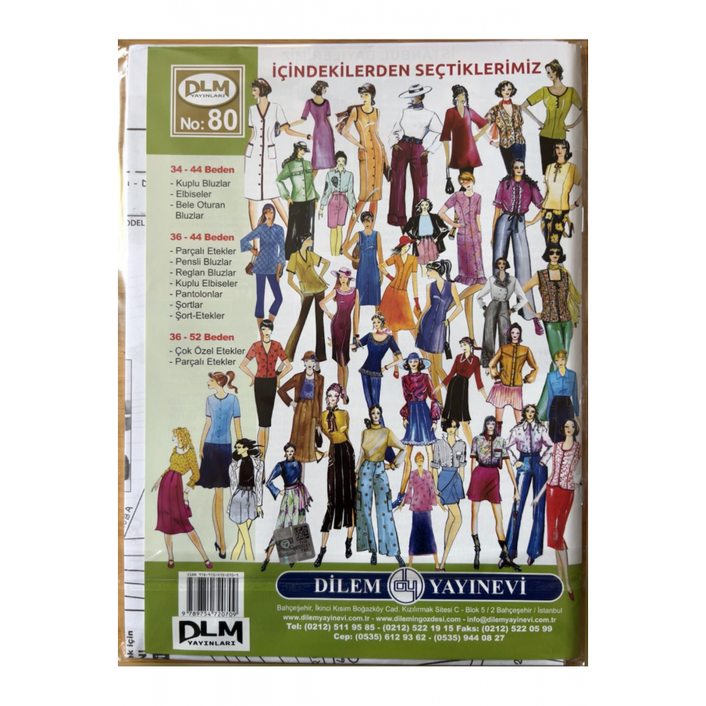 Provasız Her Çeşit Giyim Kalıpları No:80