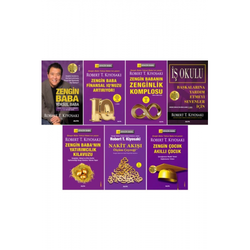 Robert T. Kiyosaki 7 Kitap Set - Zengin Baba Yoksul Baba -Yatırımcılık Kılavuzu - Zenginlik Komplosu