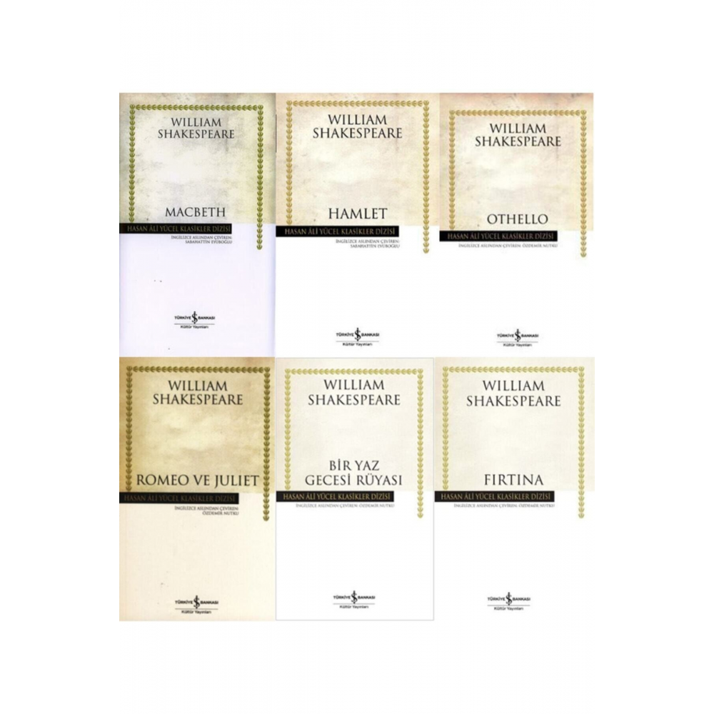 William Shakespeare 6 Kitap Set Hamlet-macbet-bir Yaz Gecesi Rüyası-romeo Ve Juliet-othello-fırtına