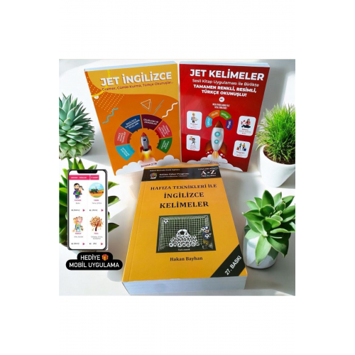 Jet Ingilizce , Jet Kelimeler ( Mobil Uygulama) , Hafıza Teknikleri Ile Ingilizce (SÜPER 3LÜ)