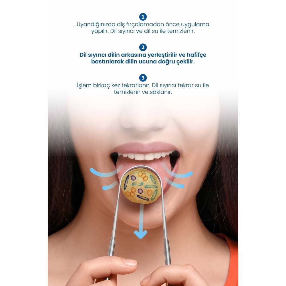 Dil Temizleme Aparatı / Dil Sıyırıcı Kese Hediyeli