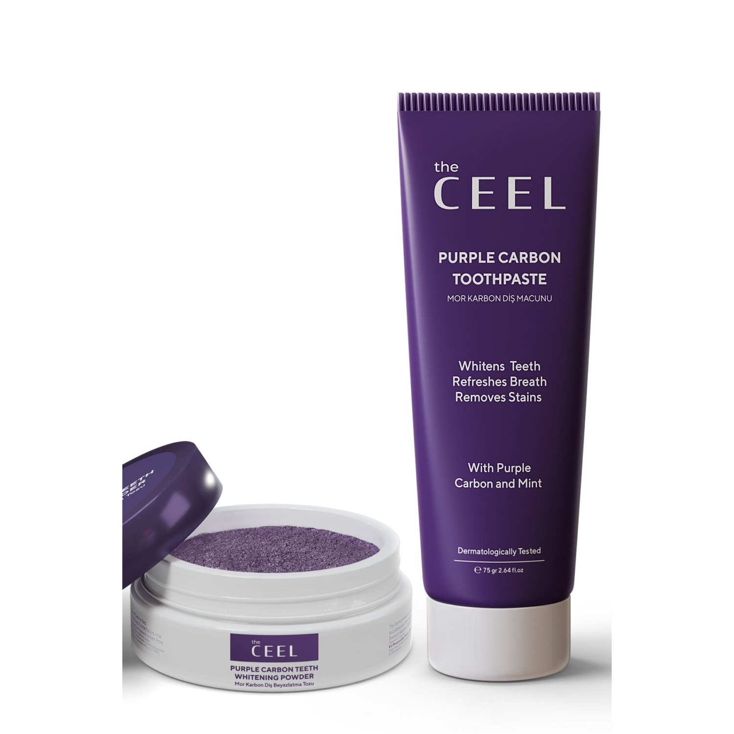 Mor Aktif Karbon Diş Beyazlatma Seti (Mor Karbon Diş Macunu 75 Gr + Mor Karbon Diş Tozu 50 Gr)