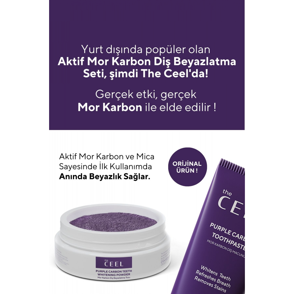 Mor Aktif Karbon Diş Beyazlatma Seti (Mor Karbon Diş Macunu 75 Gr + Mor Karbon Diş Tozu 50 Gr)