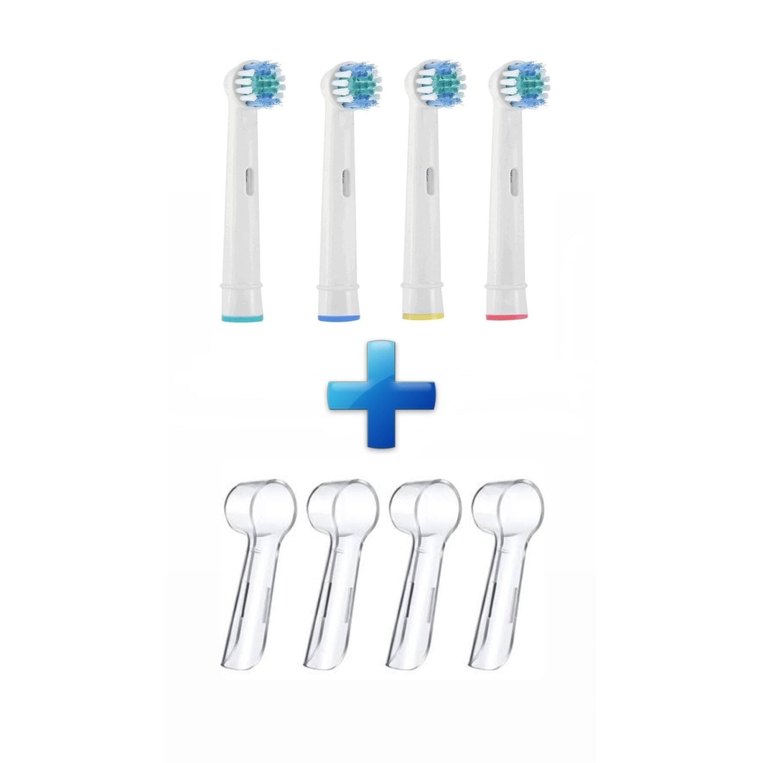 Oral B Uyumlu Şarjlı Ve Pilli Fırça Yedek Başlığı 4 Kapak Hediyeli