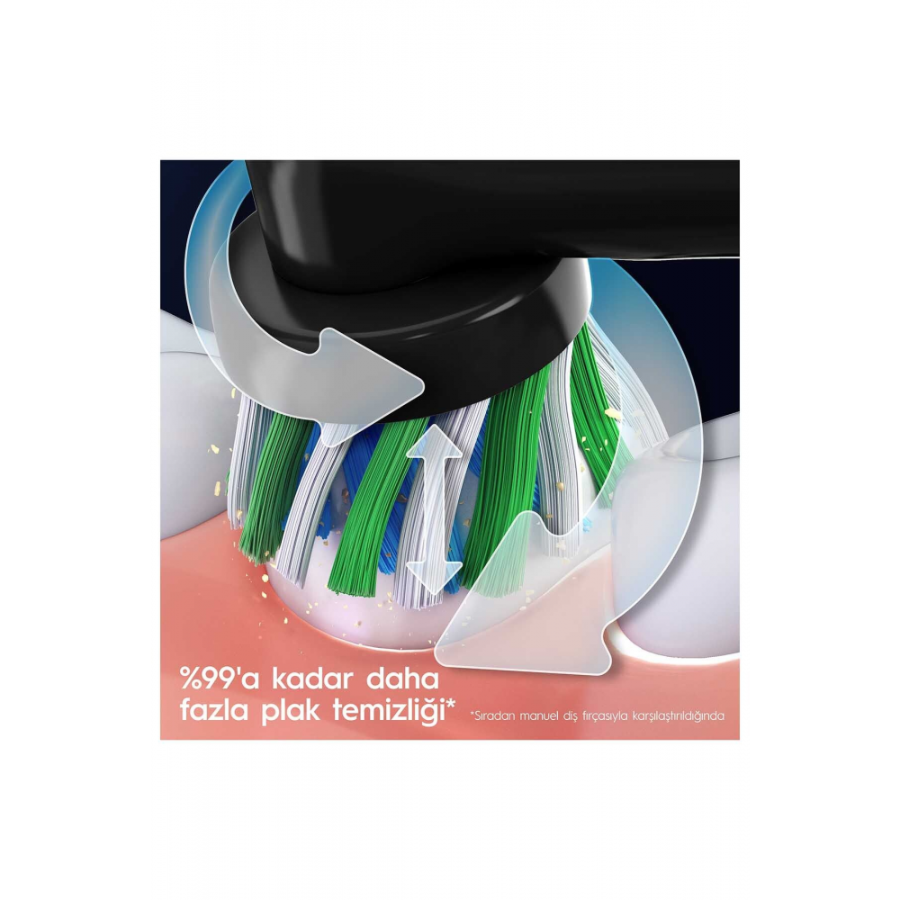 Pro 3 - 3900 - Siyah Beyaz 2'li Şarj Edilebilir Diş Fırçası Seti