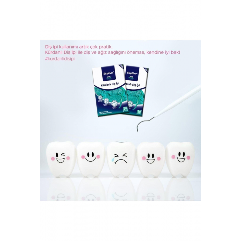 Well Tooth Kürdanlı Diş Ipi - Nane Ferahlığı - 3x50 Adet