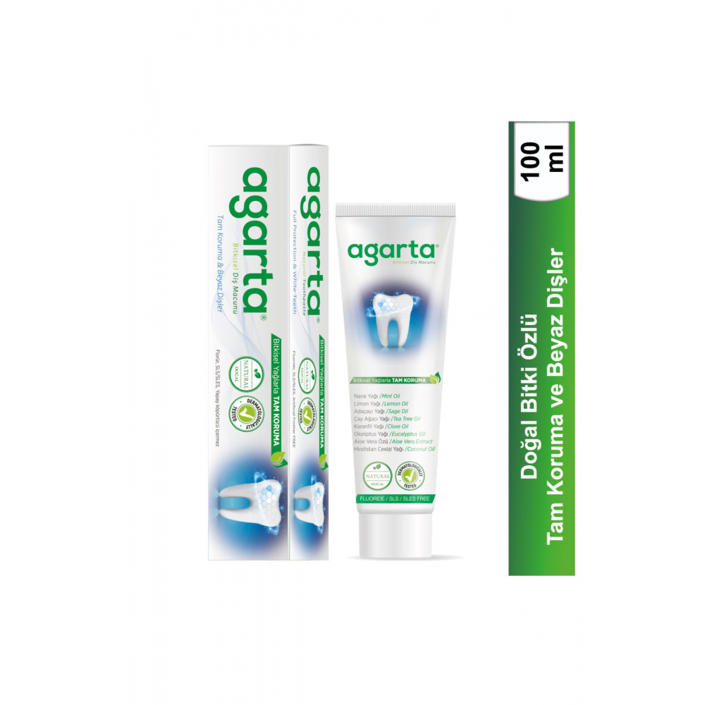 Doğal Bitki Özlü Florürsüz Beyazlatıcı Diş Macunu 100 Ml/130 gr