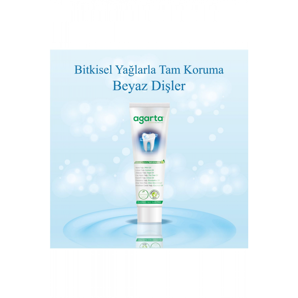 Doğal Bitki Özlü Florürsüz Beyazlatıcı Diş Macunu 100 Ml/130 gr