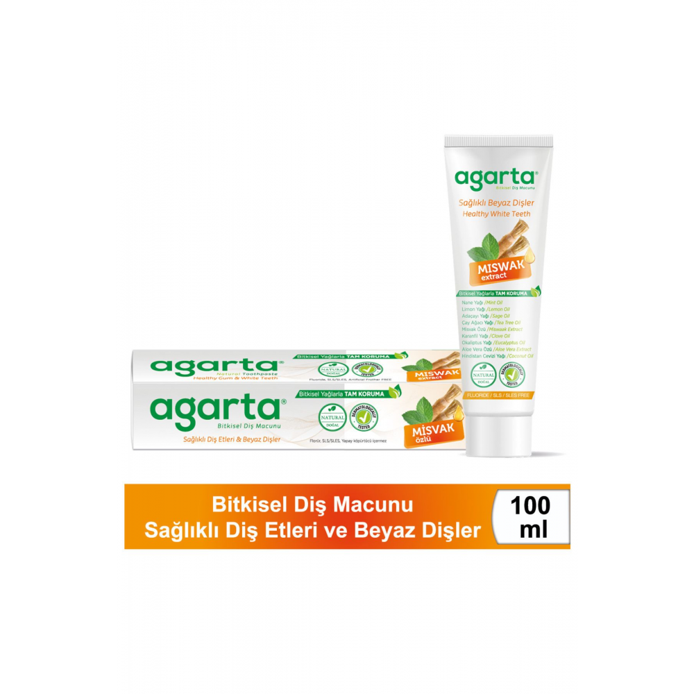 Doğal Misvak Özlü Florürsüz Beyazlatıcı Diş Macunu 100 Ml/130 gr