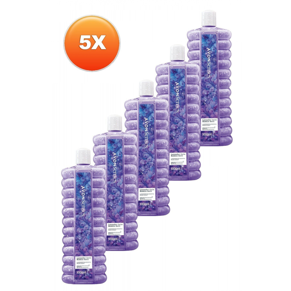 Senses Lavender Calm Lavanta Kokulu Banyo Köpüğü 1 Lt. Beşli Set