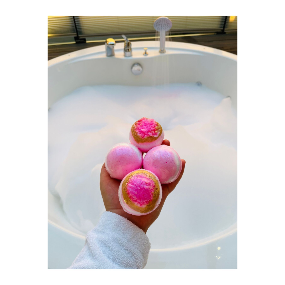 Kiraz Çiçeği Kokulu Banyo Topu 4 Adet Küvet Ve Jakuzi Köpüğü Topları