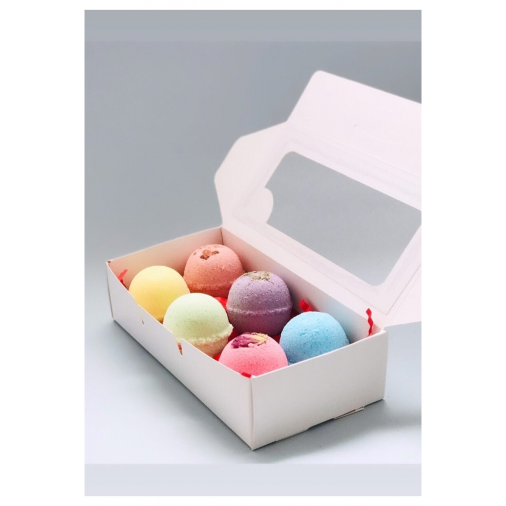 Tüm Esanslar Banyo Bombası, Nem Topu, Banyo Topu Manikür Boy 6 Adet 40 Gr