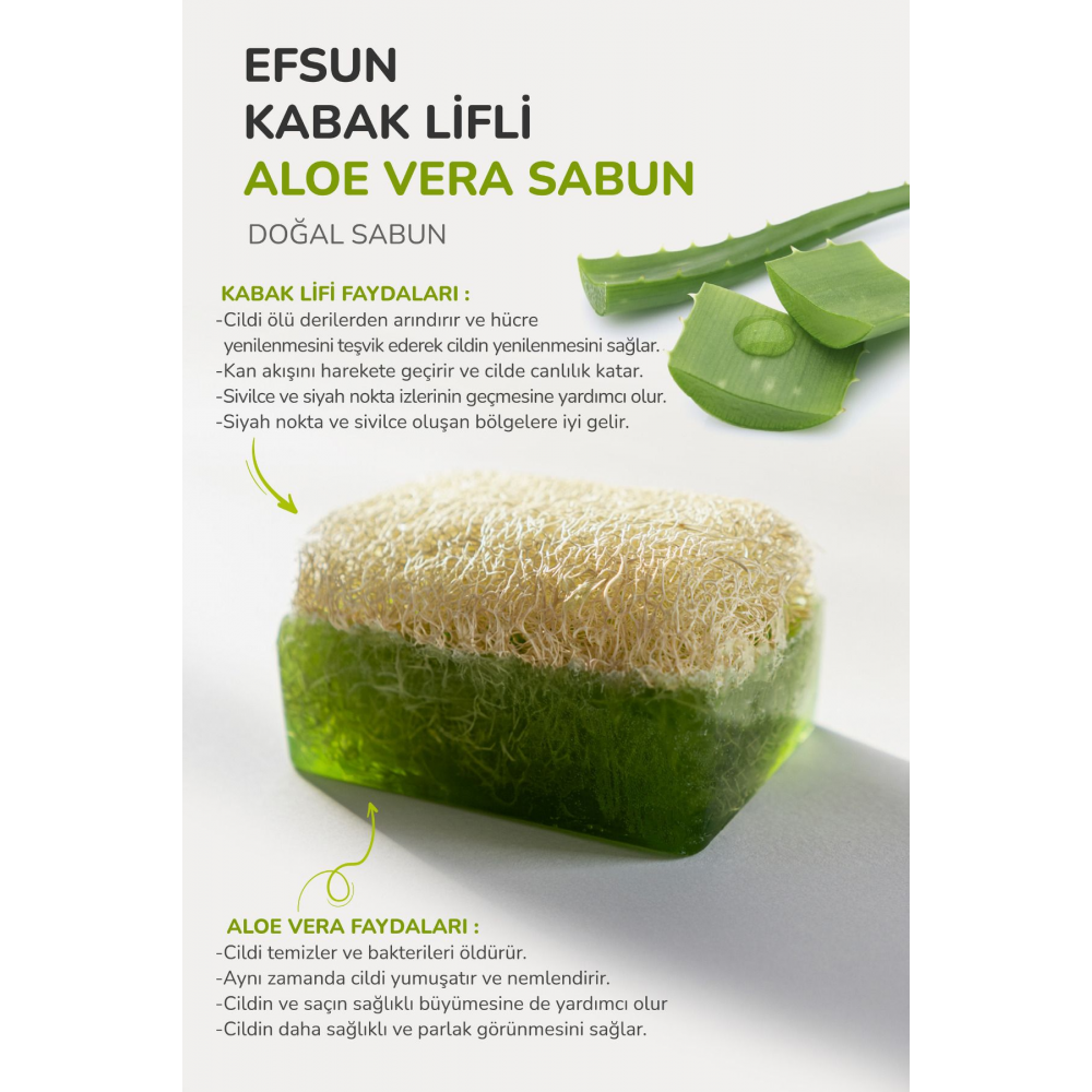 Doğal Kabak Lifli El Yapımı 2'li Eşek Sütü Ballı Aloe Vera Sabunu Premium Set