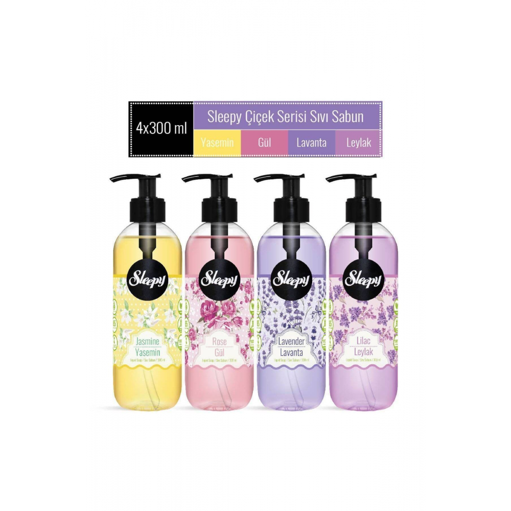 Çiçek Serisi Sıvı Sabun 4'lü Avantaj Paketi 4×300 Ml