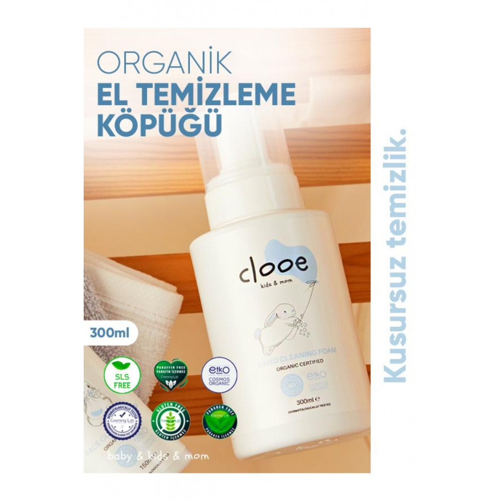 Organik El Temizleme Köpüğü (300ML) - Çocuk & Yetişkin - Yaban Mersini, Aloe Vera, Meyan Kökü