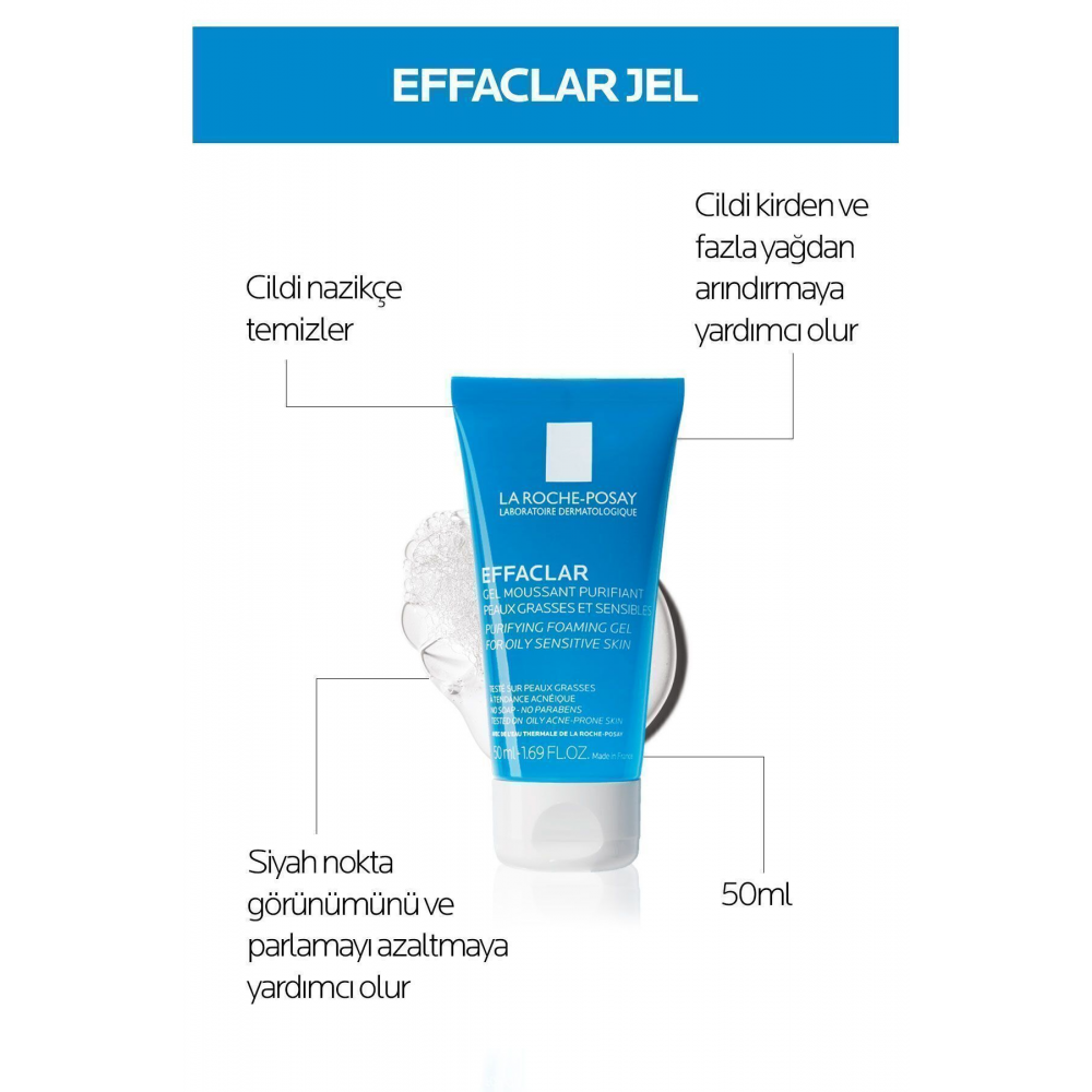 Effaclar Yağlı ve Sivilceye Eğilim Gösteren Ciltler için Sivilce Karşıtı Cilt Bakım Seti