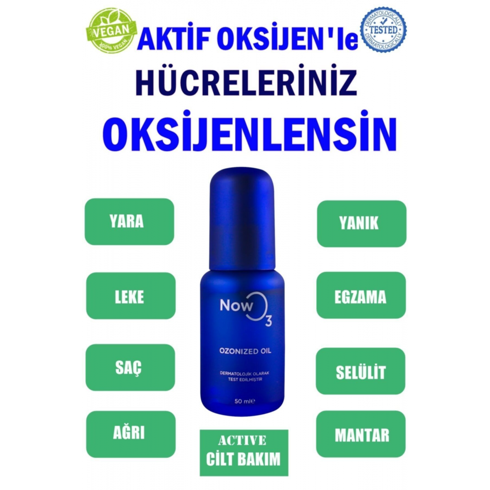 Blue Ozonized Oil - Ozon Yağı 50 Ml Aktif Oksijenle Hasarlı Cilt Bakımı