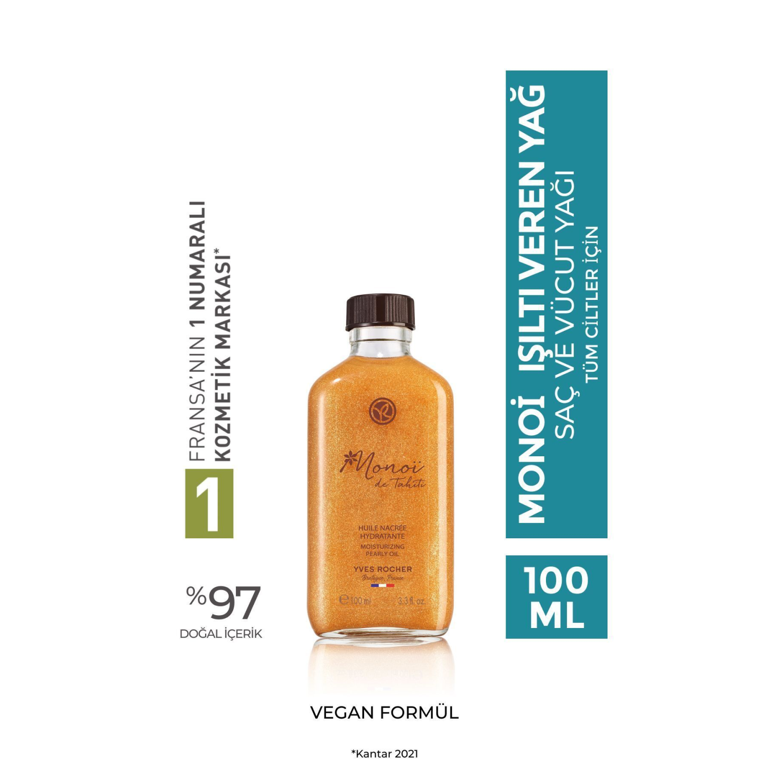 Monoi Işıltılı Saç Ve Vücut Yağı - 100 ml