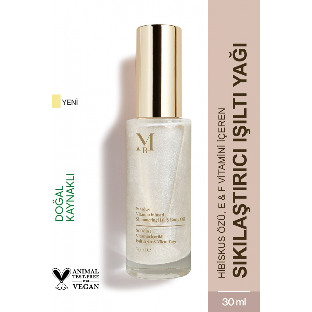 Stardust Vitamin İçerikli Işıltılı Saç ve Vücut Yağı 30 mL